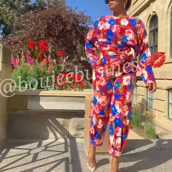 ZARA BNWT Belted Floral Print Pants + Draped Top 2pc Coord Set - Picture 3 of 8